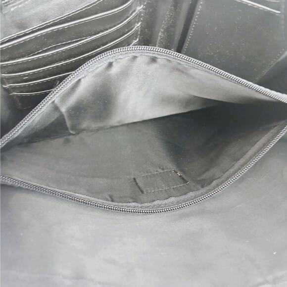 Latico Buttery Soft Top Handle Shoulder Laptop Briefcase Black Pebbled Unisex - Picture 9 of 9